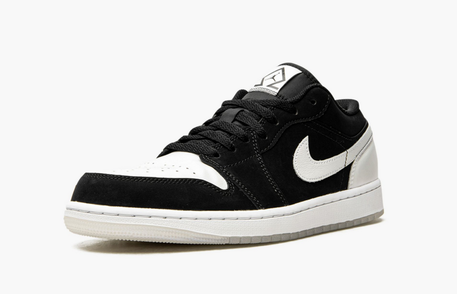 Jordan 1 Low Black White Diamond Men's
