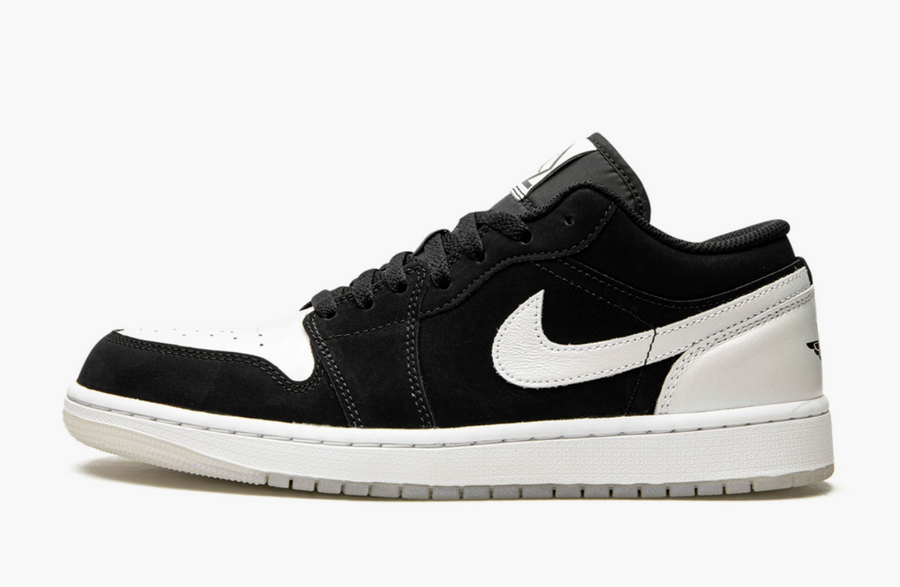 Jordan 1 Low Black White Diamond Men's