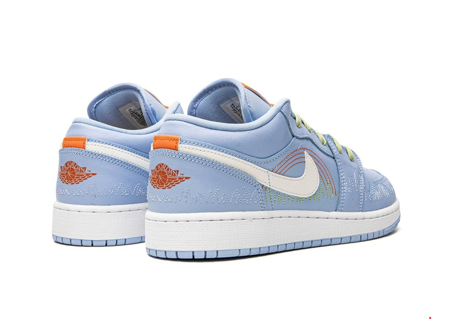 Jordan 1 Low Blue Stitch (Gradeschool)