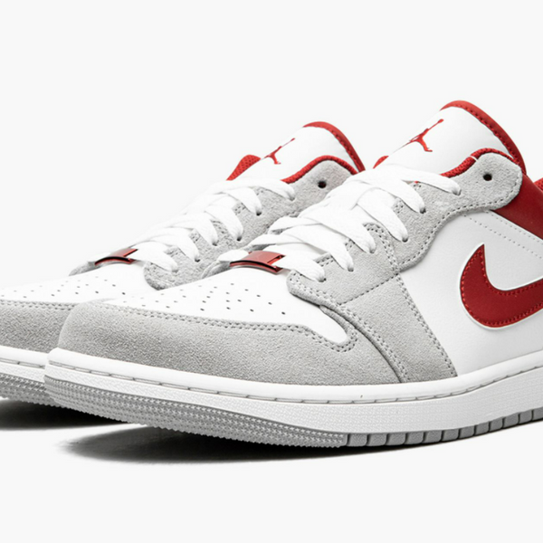 Jordan 1 Low Light Smoke Grey Gym Red Men's