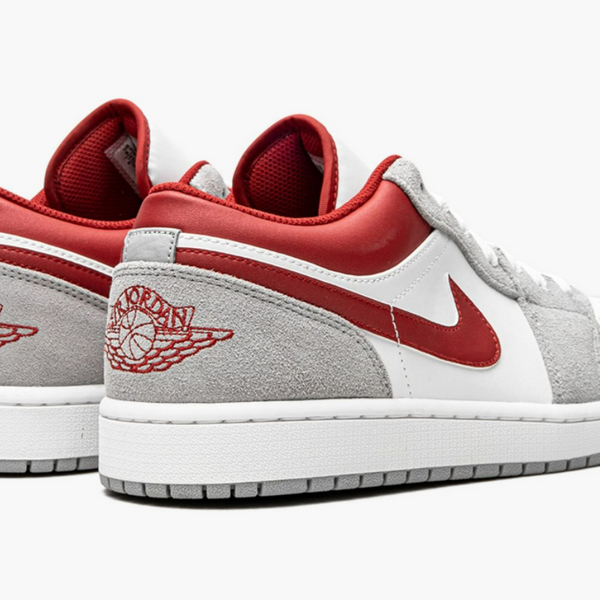 Jordan 1 Low Light Smoke Grey Gym Red Men's