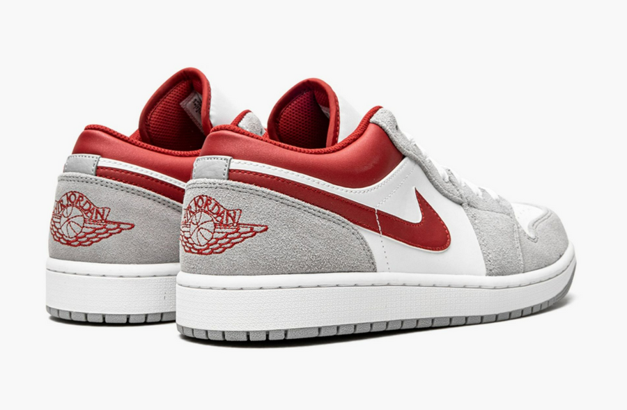 Jordan 1 Low Light Smoke Grey Gym Red Men's