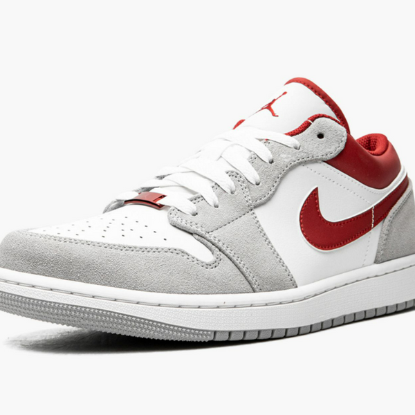 Jordan 1 Low Light Smoke Grey Gym Red Men's