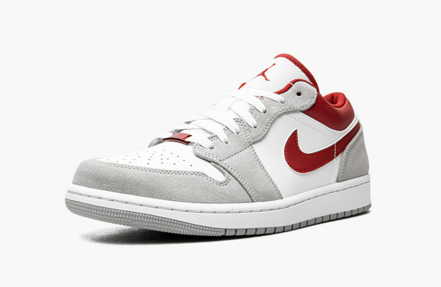Jordan 1 Low Light Smoke Grey Gym Red Men's