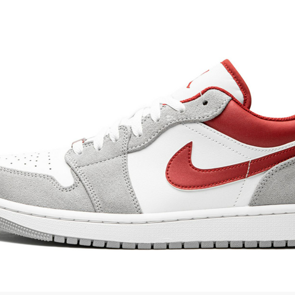 Jordan 1 Low Light Smoke Grey Gym Red Men's