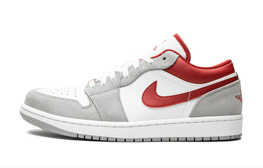 Jordan 1 Low Light Smoke Grey Gym Red Men's