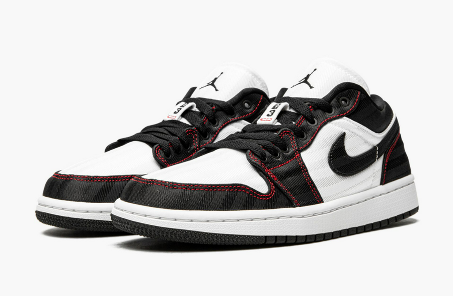 Jordan 1 Low SE Utility White Black Gym Red Women's