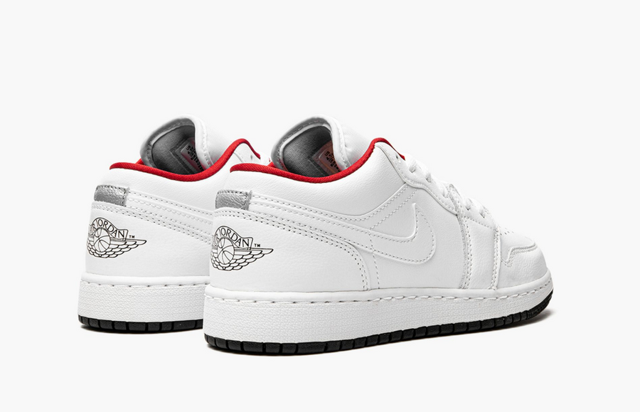 Jordan 1 Low White Black Gym Red (Gradeschool)
