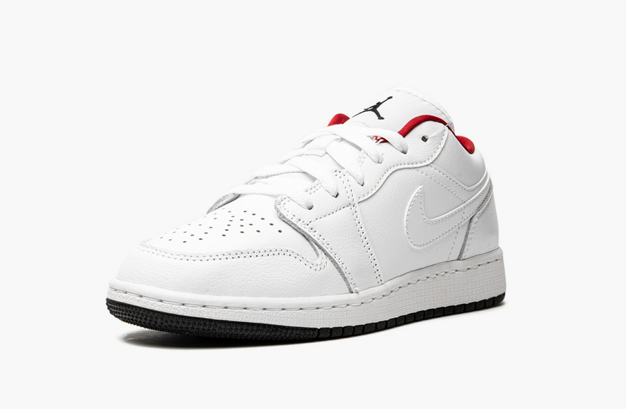 Jordan 1 Low White Black Gym Red (Gradeschool)