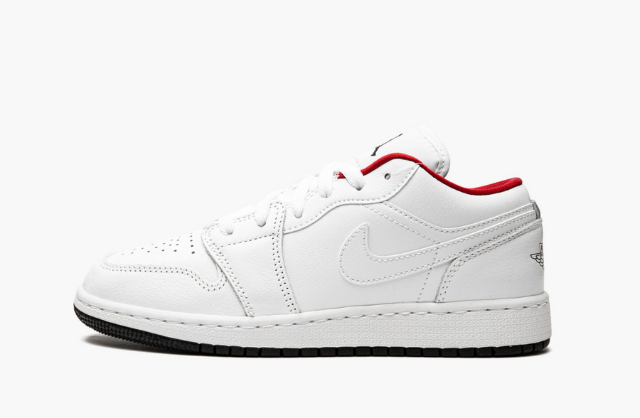 Jordan 1 Low White Black Gym Red (Gradeschool)