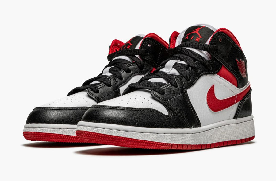 Jordan 1 Mid Black Gym Red (Gradeschool)