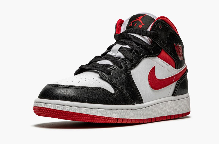 Jordan 1 Mid Black Gym Red (Gradeschool)