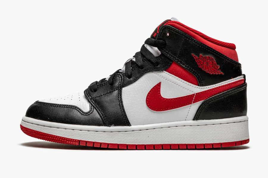 Jordan 1 Mid Black Gym Red (Gradeschool)
