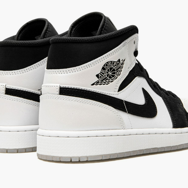 Jordan 1 Mid Black White Diamond Men's
