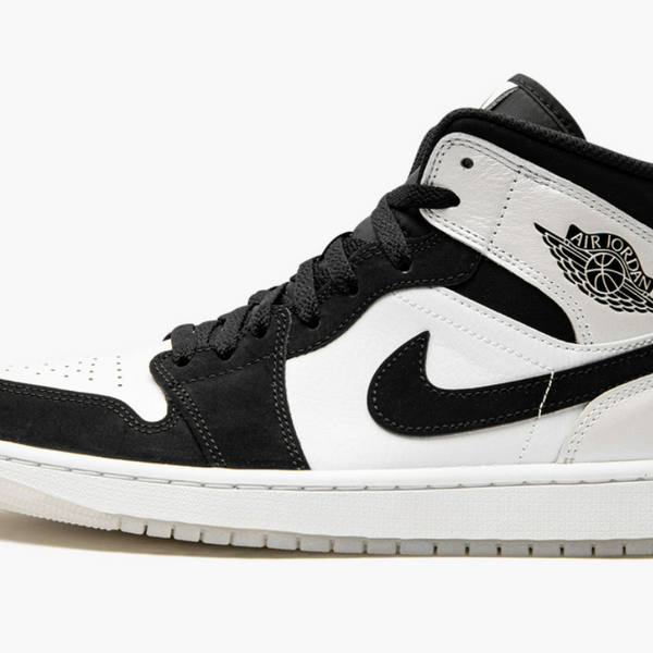 Jordan 1 Mid Black White Diamond Men's
