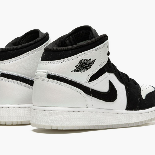 Jordan 1 Mid Black White Diamond (Gradeschool)