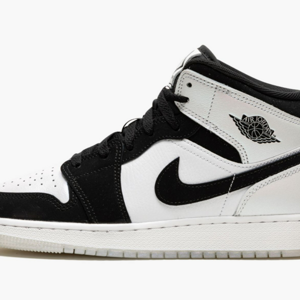 Jordan 1 Mid Black White Diamond (Gradeschool)
