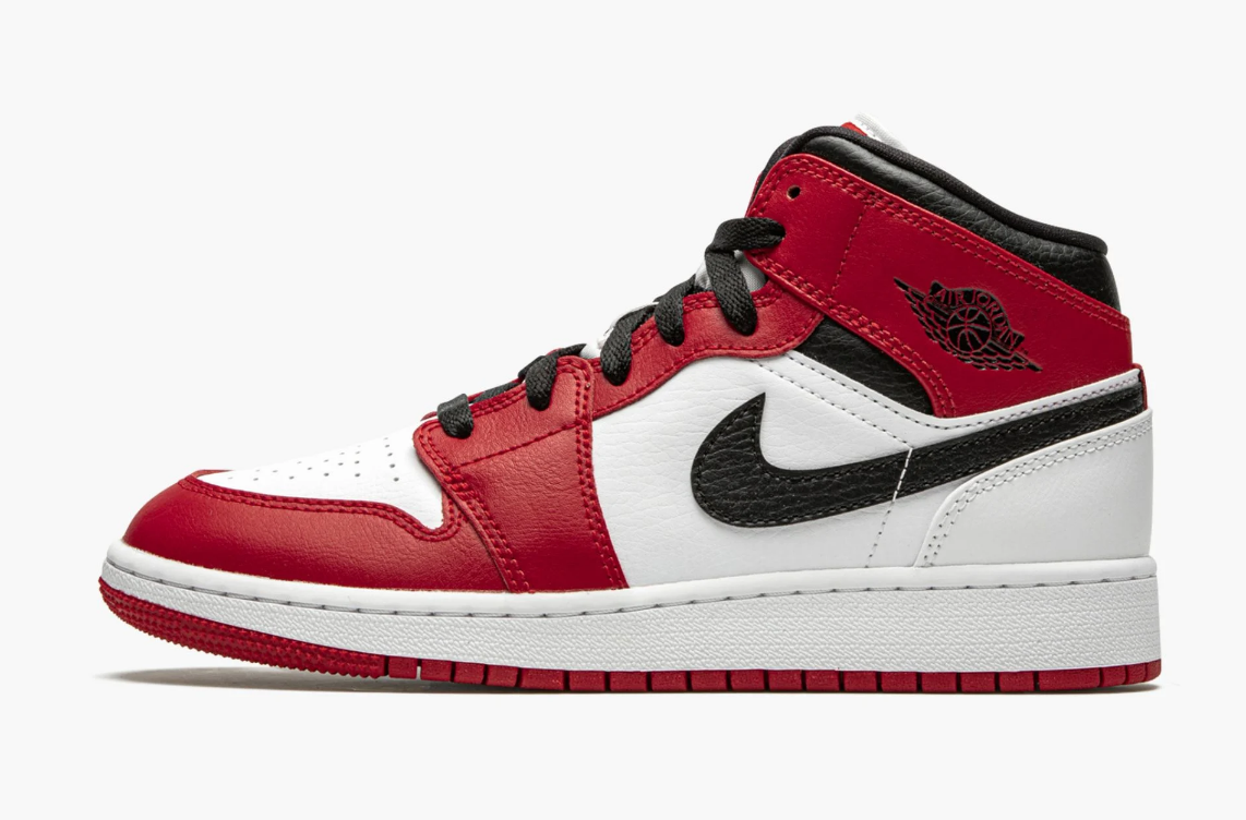 Jordan 1 Mid Chicago White Toe 2020 Gradeschool Pimp Kicks