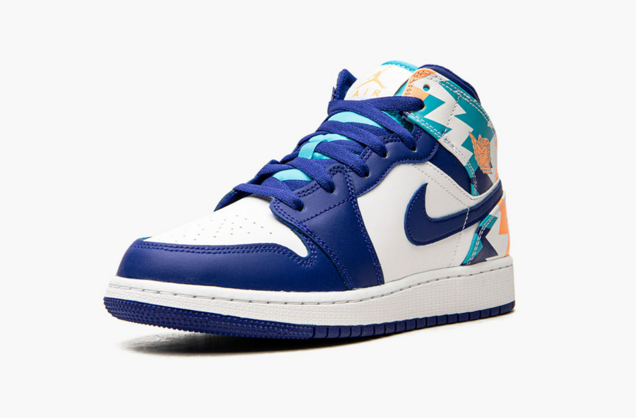 Jordan 1 Mid Geometric Print (Gradeschool)