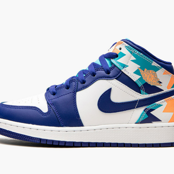 Jordan 1 Mid Geometric Print (Gradeschool)