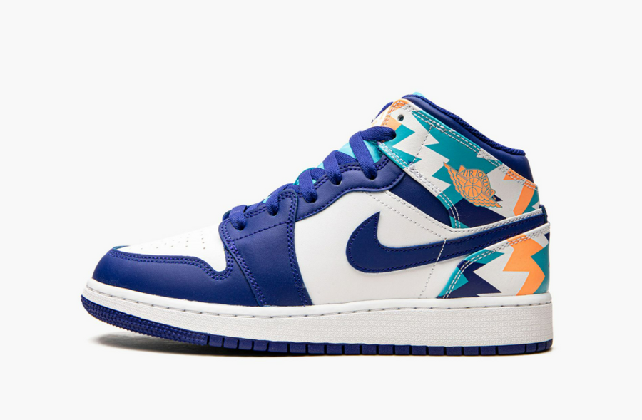 Jordan 1 Mid Geometric Print (Gradeschool)