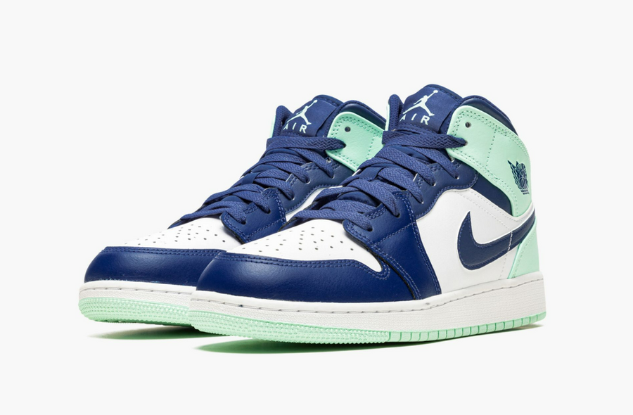 Jordan 1 Mid Mystic Navy Mint Foam (Gradeschool)
