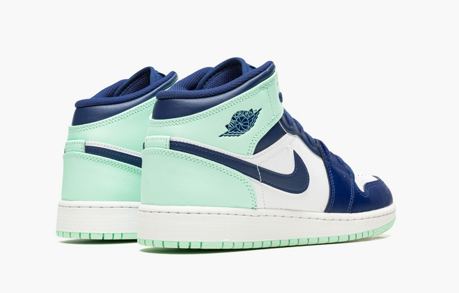Jordan 1 Mid Mystic Navy Mint Foam (Gradeschool)