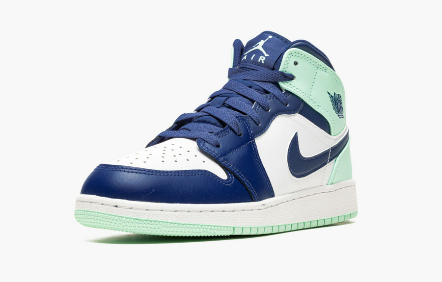 Jordan 1 Mid Mystic Navy Mint Foam (Gradeschool)