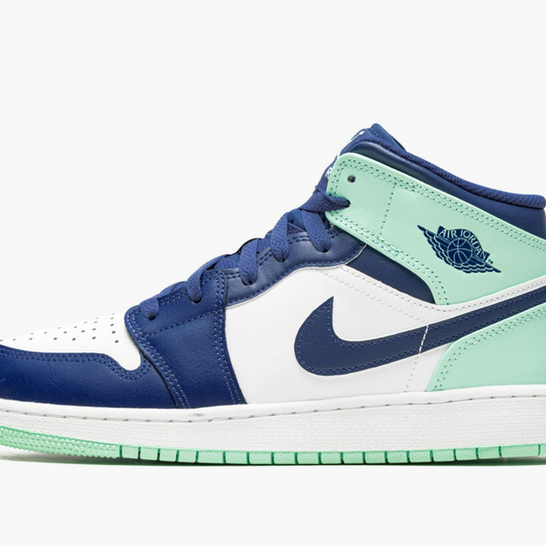 Jordan 1 Mid Mystic Navy Mint Foam (Gradeschool)