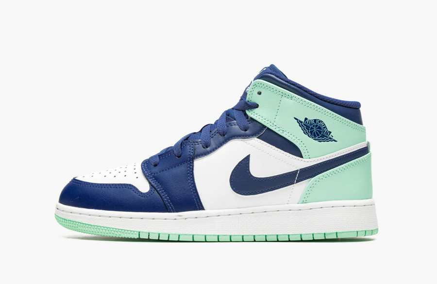Jordan 1 Mid Mystic Navy Mint Foam (Gradeschool)