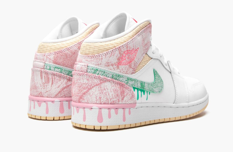 Jordan 1 Mid Paint Drip (Gradeschool)