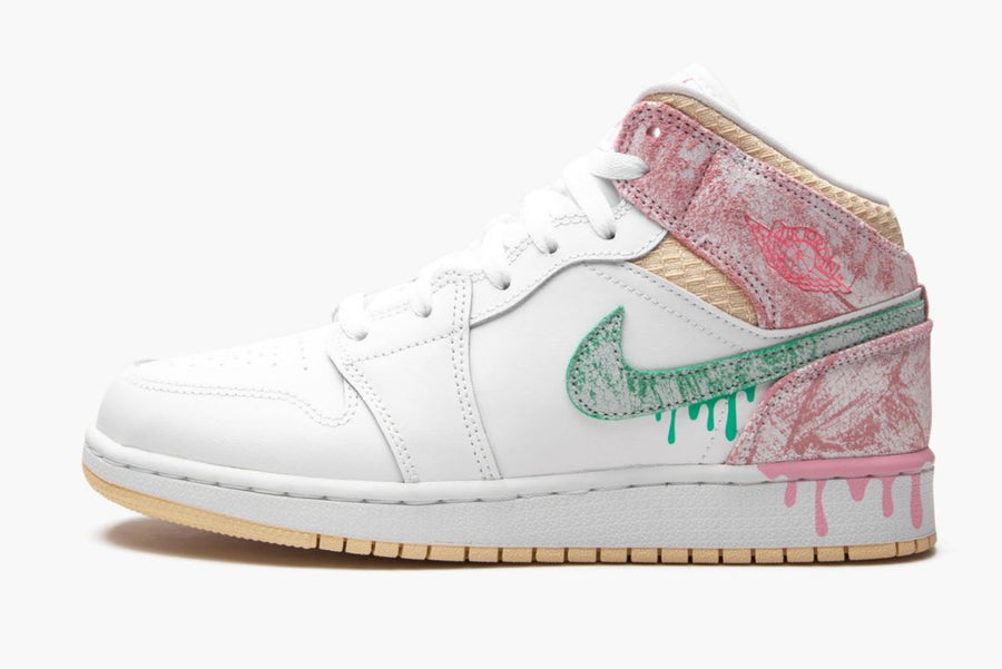 Jordan 1 Mid Paint Drip (Gradeschool)