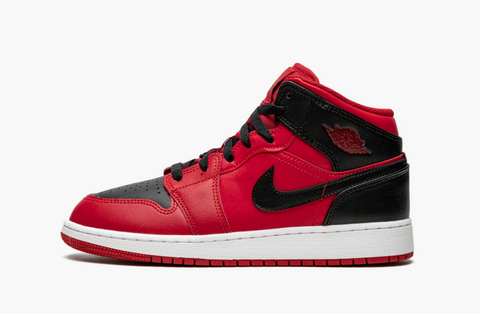 Jordan 1 Mid Reverse Bred 2021 Gradeschool Pimp Kicks