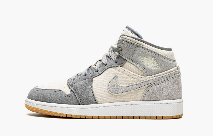 Jordan 1 Mid SE Coconut Milk Particle Grey (Gradeschool)