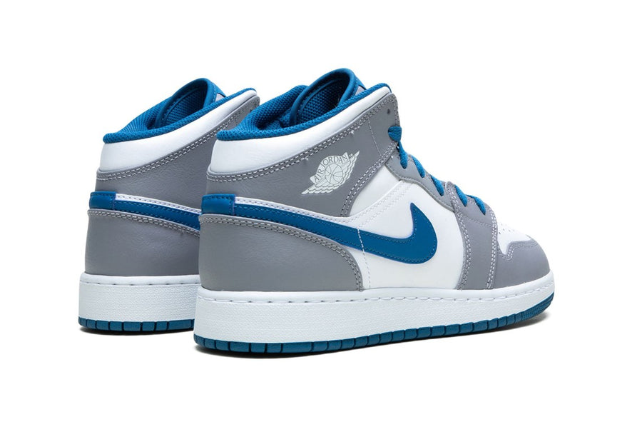 Jordan 1 Mid True Blue Cement (Gradeschool)