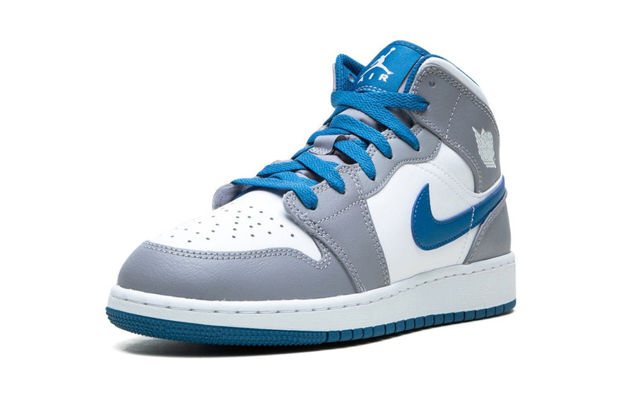 Jordan 1 Mid True Blue Cement (Gradeschool)