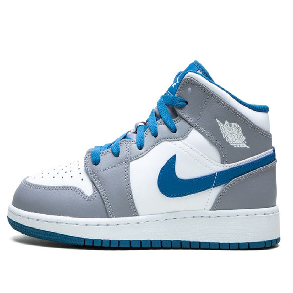 Jordan 1 Mid True Blue Cement (Gradeschool)
