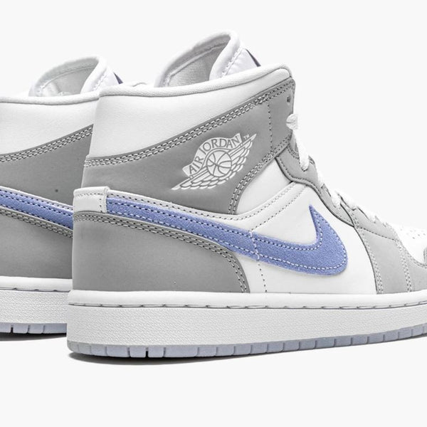 Jordan 1 Mid Wolf Grey Aluminum Women's