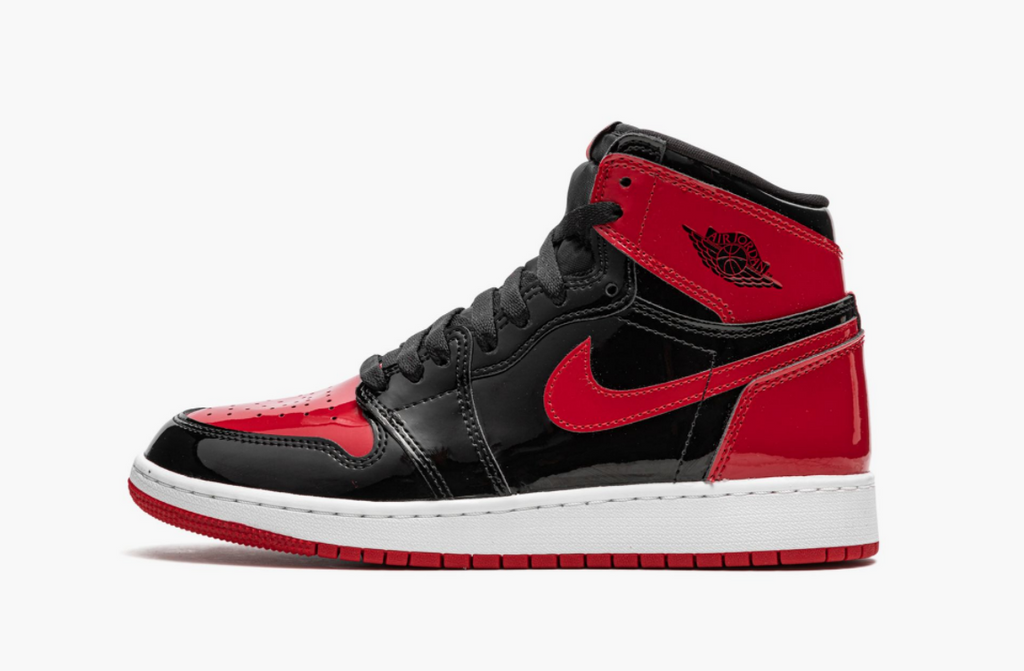 Jordan 1 Retro High OG Patent Bred (Gradeschool) – Pimp Kicks