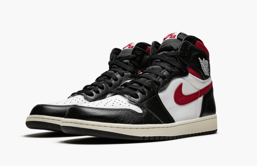 Jordan 1 High  Black White Gym Red Men's