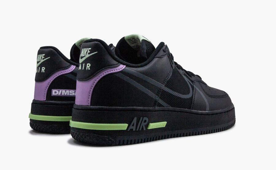 Nike Air Force 1 Low React Triple Black (Gradeschool)