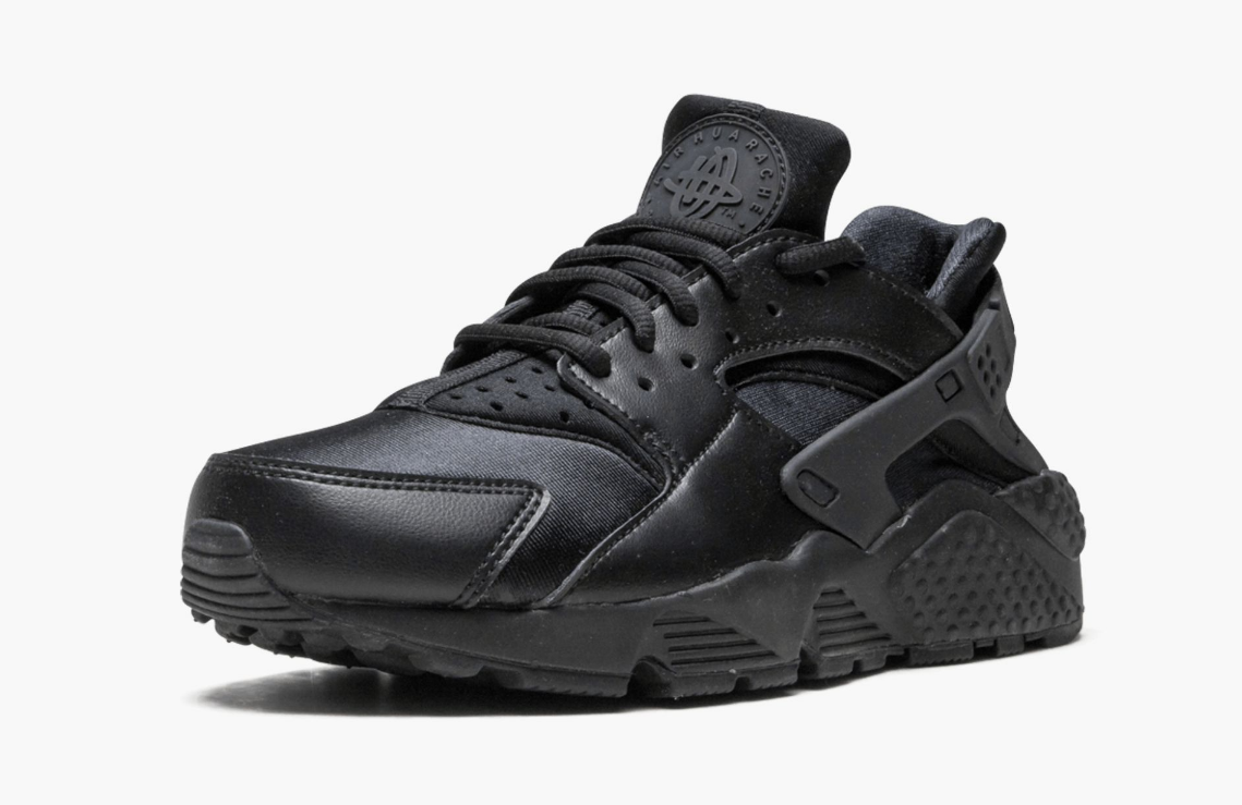 Nike huarache top all black womens