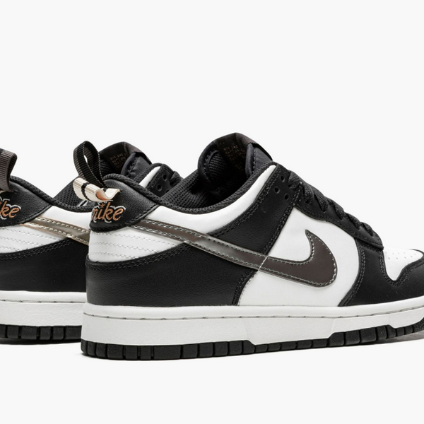 Nike Dunk Low Black White Gold Pull Tabs (Gradeschool)