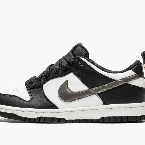 Nike Dunk Low Black White Gold Pull Tabs (Gradeschool)