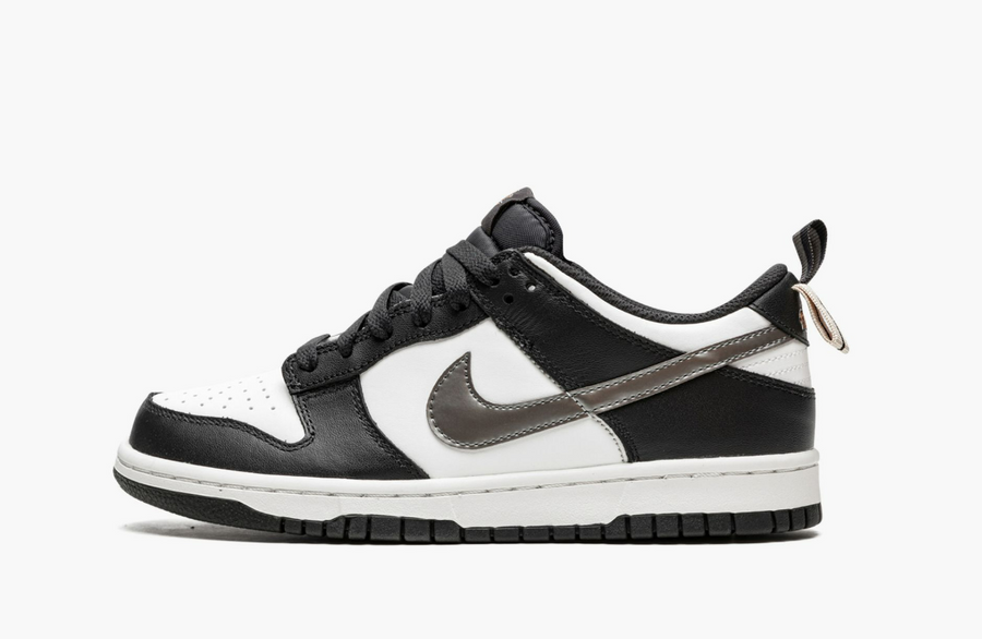 Nike Dunk Low Black White Gold Pull Tabs (Gradeschool)