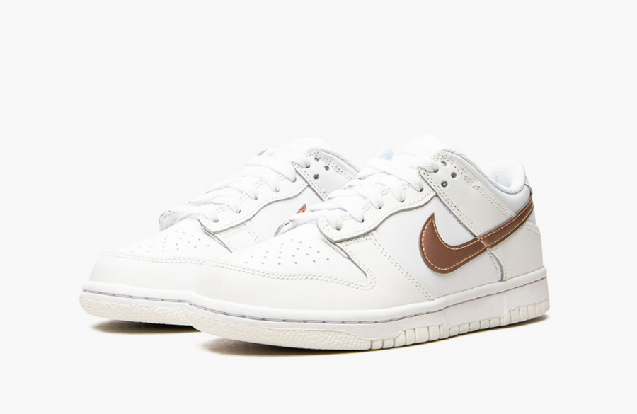 Nike Dunk Low White Gold Rose Pink (Gradeschool)