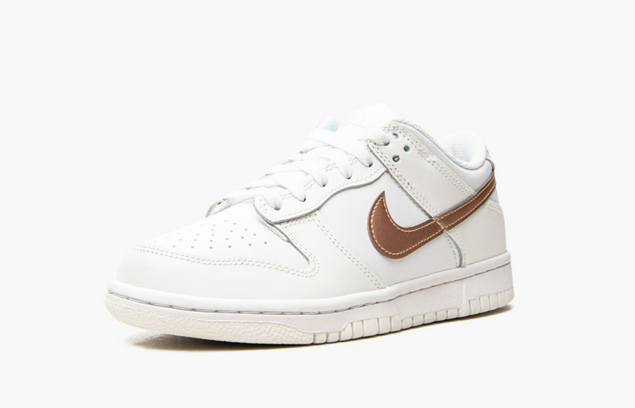 Nike Dunk Low White Gold Rose Pink (Gradeschool)