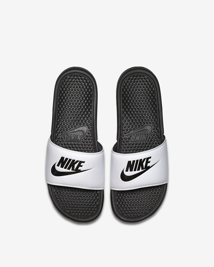 Nike Benassi JDI Sandals White Black Men's - Pimp Kicks