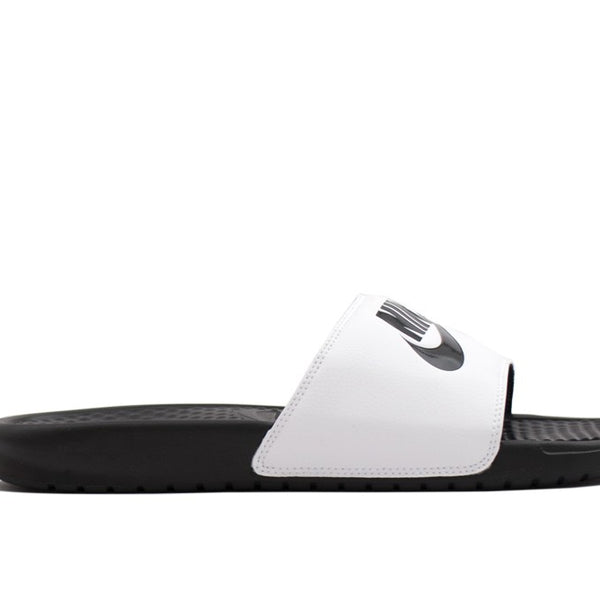 Nike Benassi JDI Sandals White Black Men's - Pimp Kicks