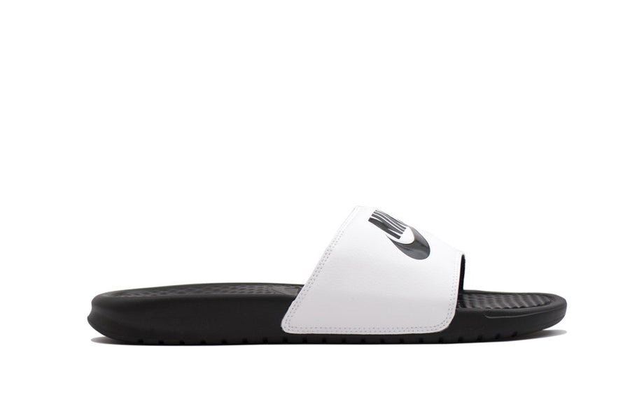 Nike Benassi JDI Sandals White Black Men's - Pimp Kicks